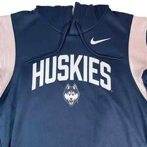 UConn Huskies Nike Hoodie Mens Medium Navy Therma-FIT On-Field